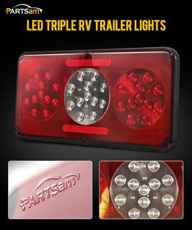 Partsam close-up of center white LEDs highlighting bright reverse illumination