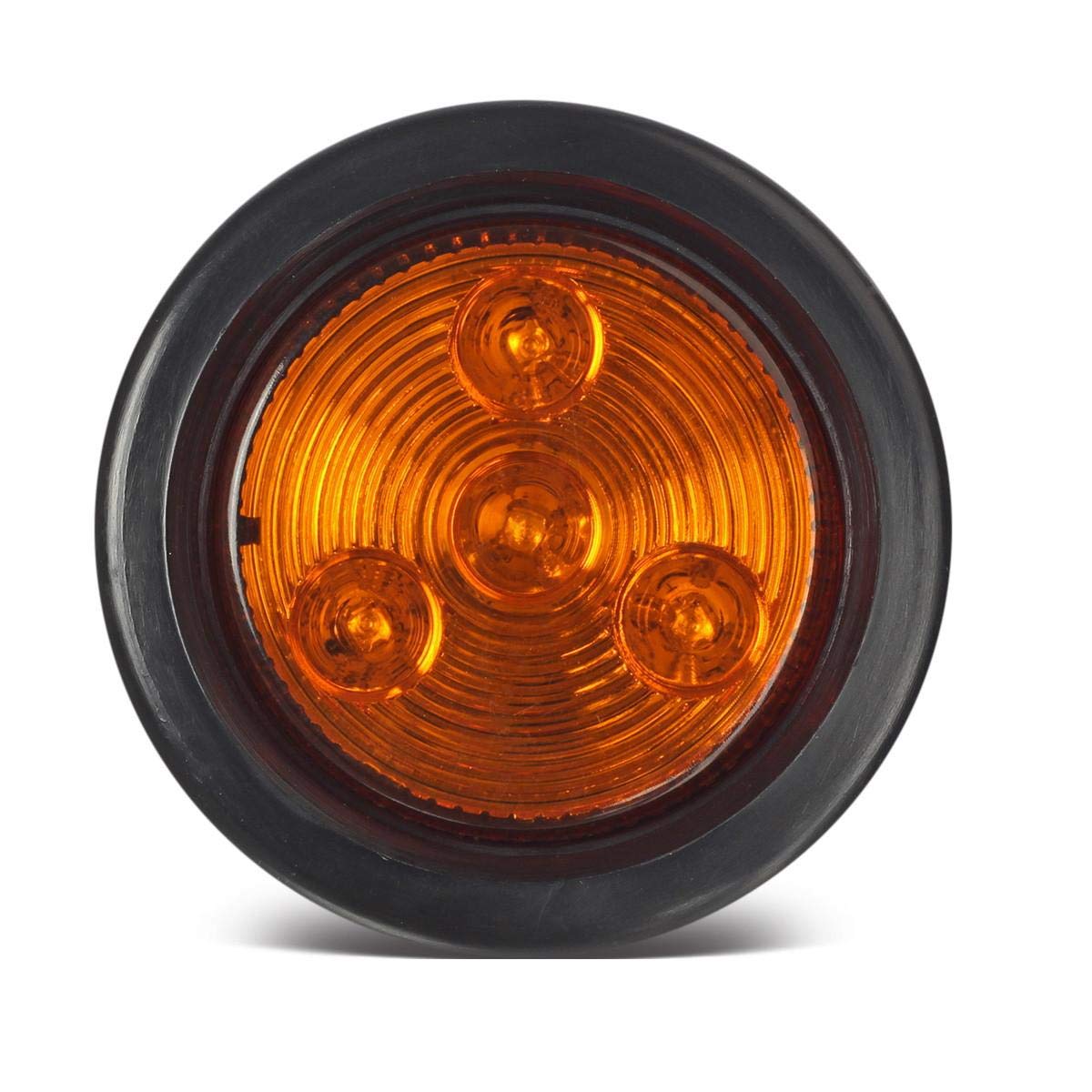 Partsam close-up of amber reflex lens highlighting LED clarity and durability