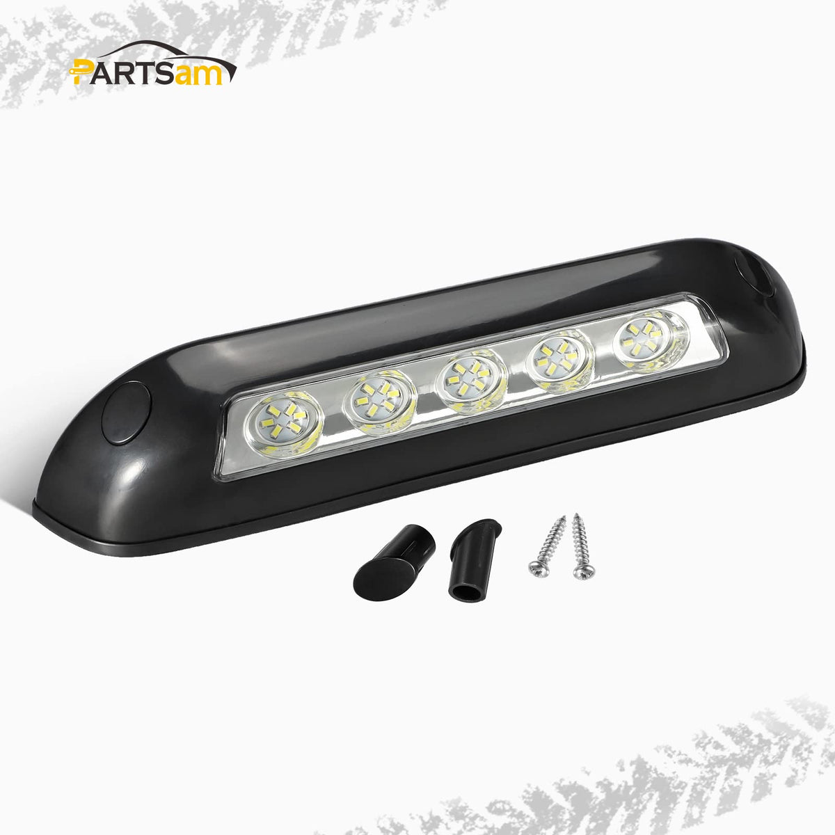 Partsam close-up of clear PMMA lens highlighting durable clarity and bright output