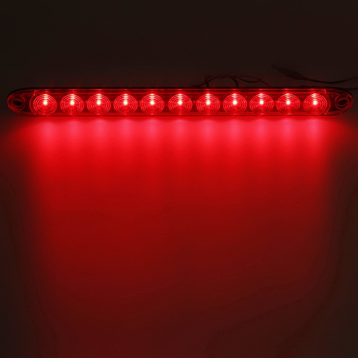Partsam close-up of clear polycarbonate lens highlighting durable sonic-weld for long-lasting protection
