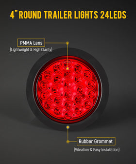 Partsam close-up of 24-LED array and textured lens for consistent light output