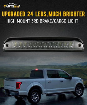 Partsam close-up of 6 red and 6 white LEDs showing brightness and clarity