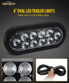 Partsam close-up of 10 red LED diodes highlighting bright illumination