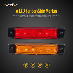 Partsam close-up of six LED module highlighting bright visibility