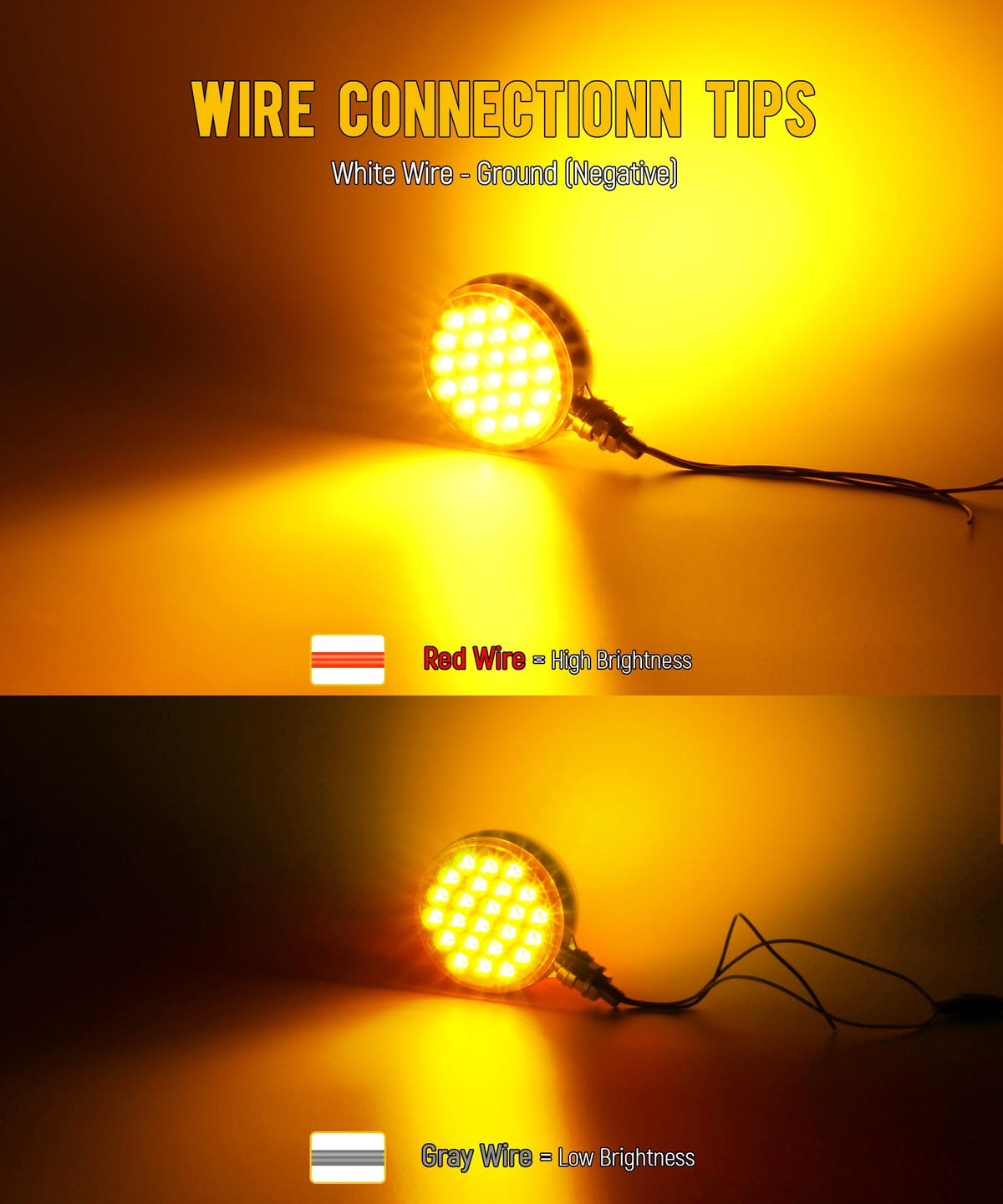 Partsam closeup of Miro-Reflex reflector boosting LED brightness