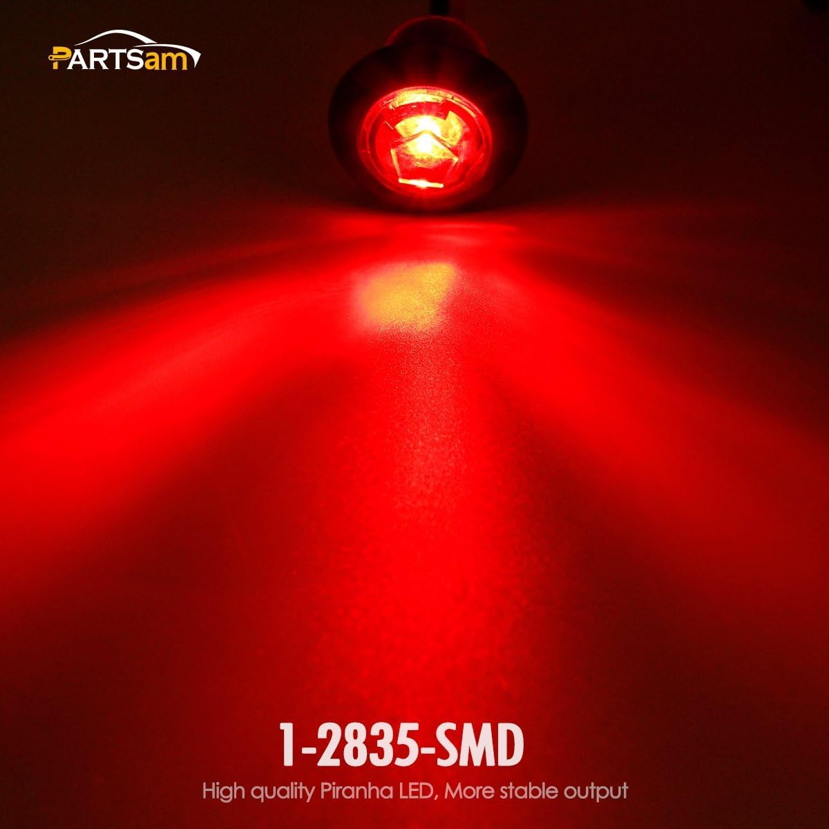 Partsam closeup pentagon top lens highlighting durable construction and visibility benefit
