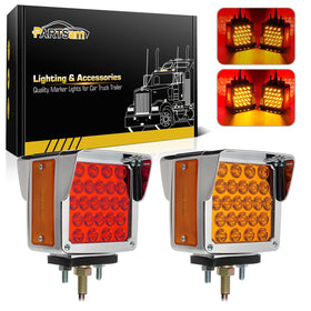 Partsam front view showing red and amber faces for clearer signaling