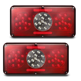 Partsam front-facing tail light assembly showing full lens and reflectors for improved visibility