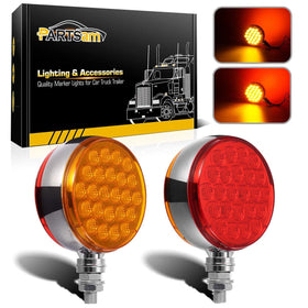Partsam front-facing double-face pedestal light showing both colors and durable finish