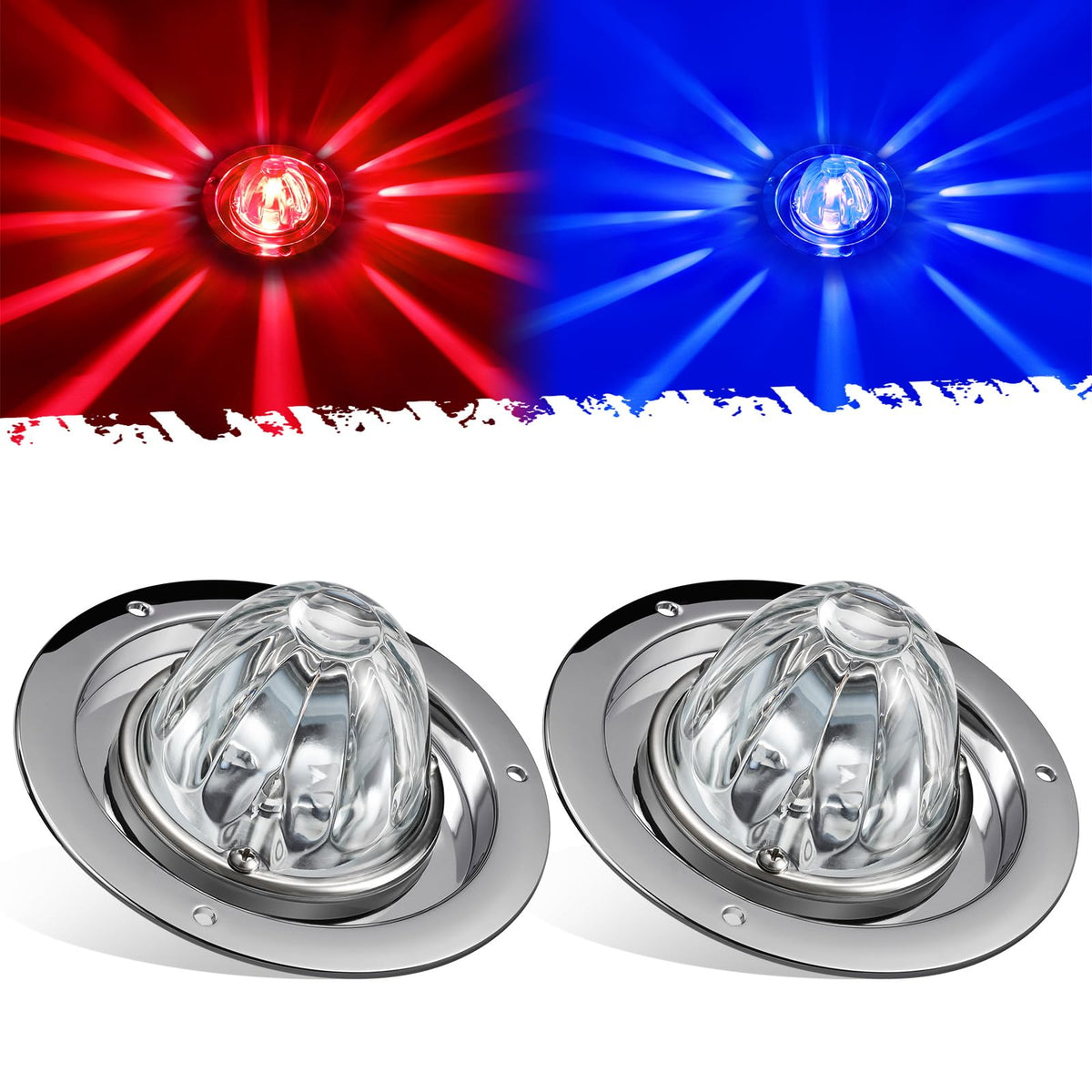 Partsam front glass lens showing clear focused beam benefit