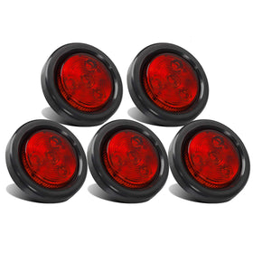 Partsam front view of five red LED marker lights showing complete kit benefit