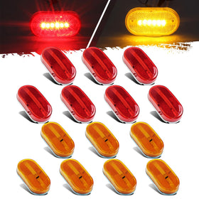 Partsam front view of assembled marker lights showing clean fit and enhanced visibility
