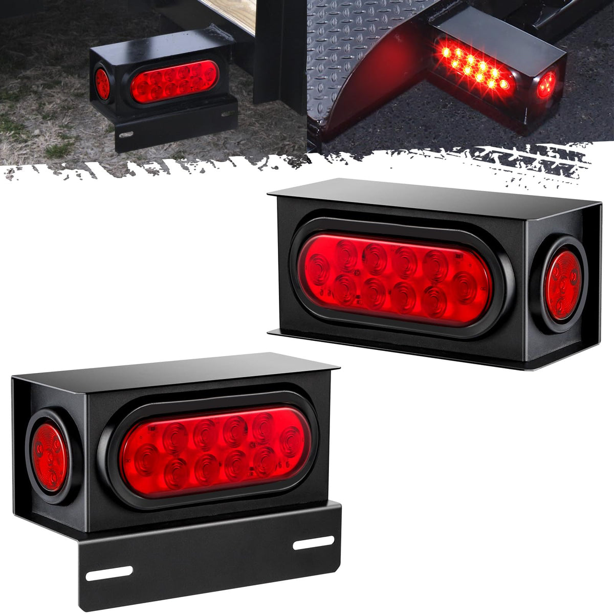 Partsam front view of complete kit showing housings and LEDs for easy replacement