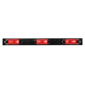 Partsam front profile of 17-inch identification light bar showing clear lens and mount for increased safety
