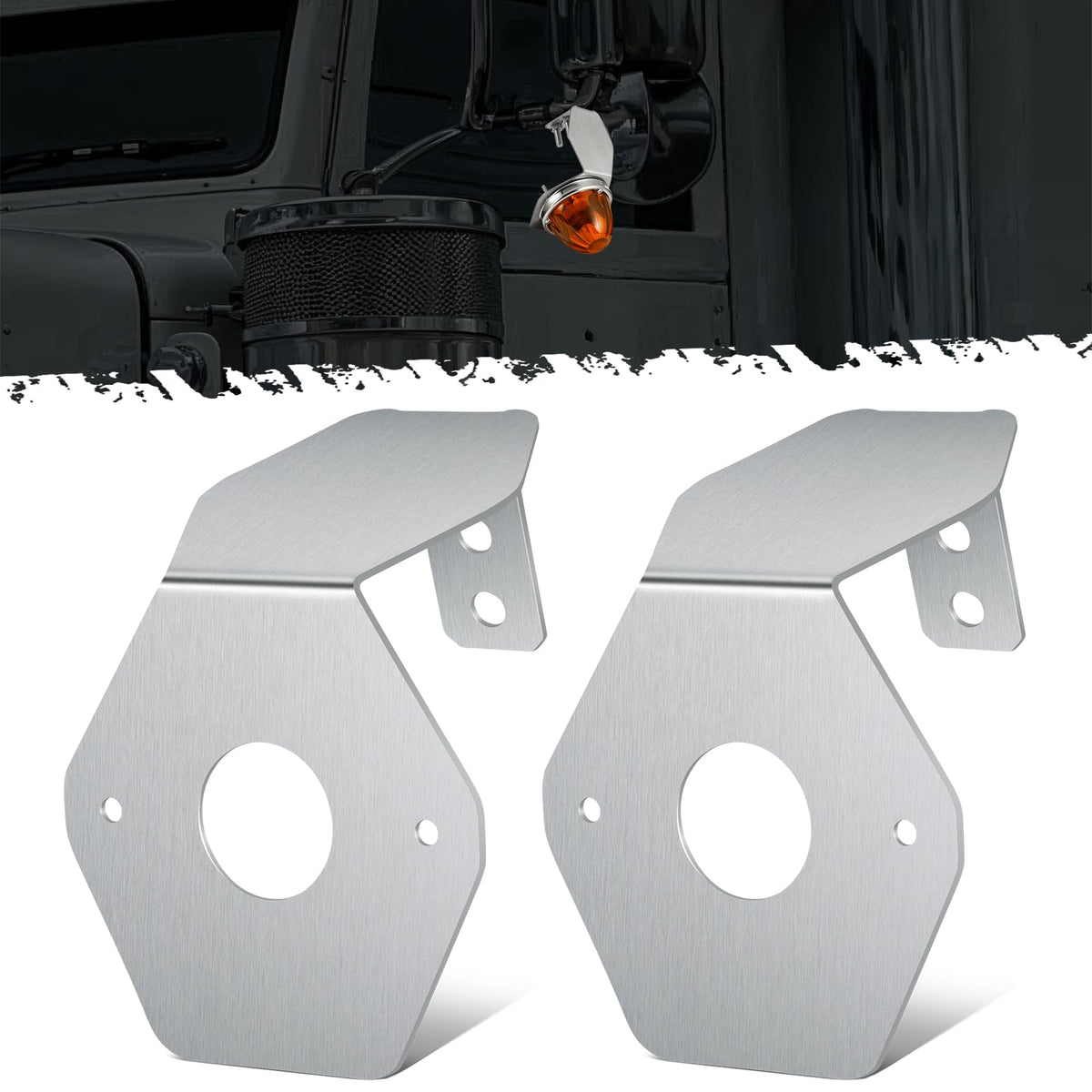 Partsam front view bracket showing fit and sturdy build for secure mounting