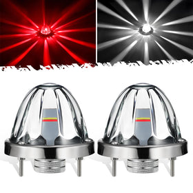 Partsam front view glass lens showing bright beam for improved visibility