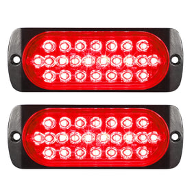 Partsam front view red lens showing bright visibility and safety