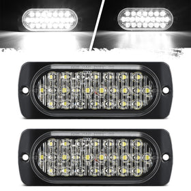 Partsam front view marker light showing bright LEDs and clear lens for improved visibility