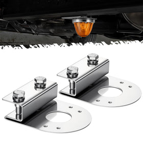PARTsam front view of two clamp-on brackets showing secure mount and clean look