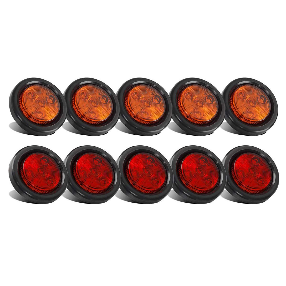 Partsam front view pack showing amber and red lenses and DOT approval benefit
