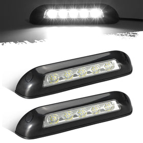 Partsam front view of two 8 inch porch lights showing compact profile and neat finish