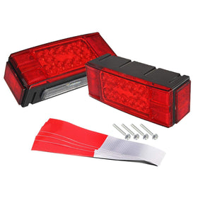Partsam front view rectangular LED lights showing compact design and bright signaling