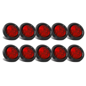 Partsam front view of red 2 inch marker light showing compact design and reliability