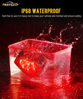 Partsam installed on a boat trailer at dock improving nighttime visibility