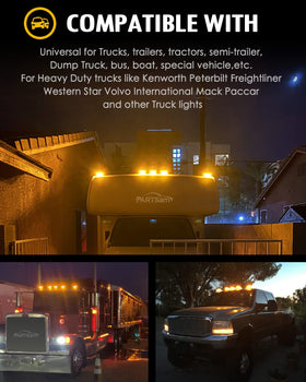 Partsam mounted on a Peterbilt cab top demonstrating improved road visibility