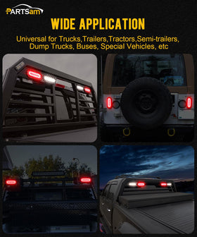 Partsam installed on trailer showing tail and reverse function, enhances rear safety visibility
