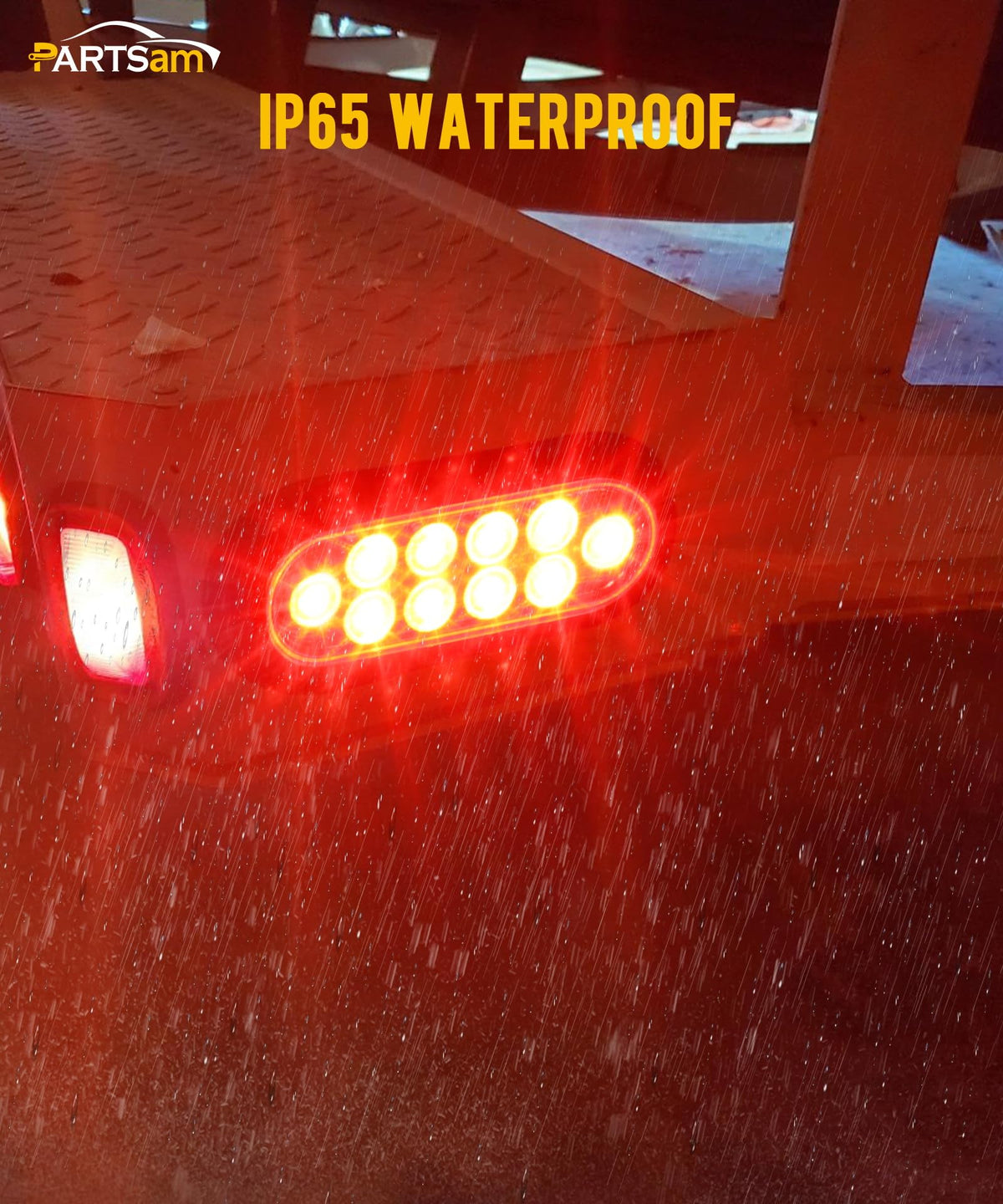 Partsam installed on trailer horizontally showing clear signaling and orientation benefit