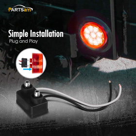 Partsam installed on trailer side illustrating consistent marker spacing and improved roadside visibility