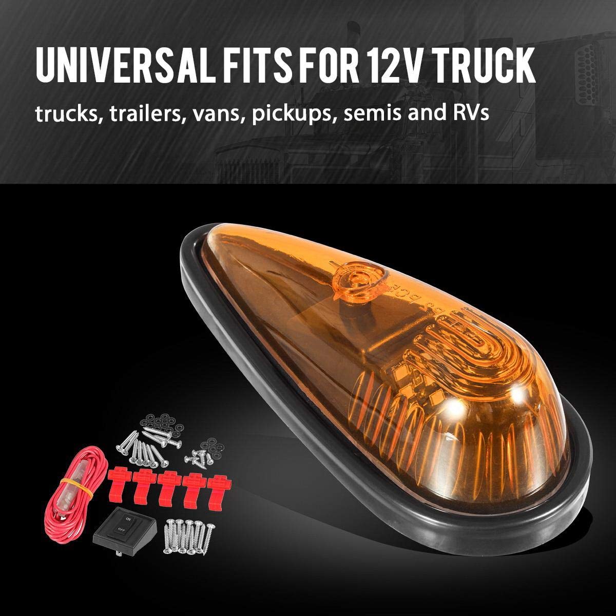 Partsam installed on truck roof improving nighttime presence benefit