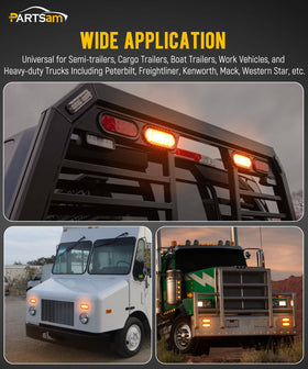 Partsam installed on truck tail for improved roadside visibility