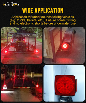 Partsam illuminated white license LEDs showing clear plate visibility at night