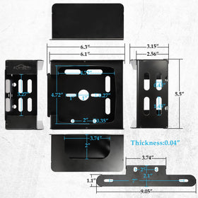 Partsam license plate bracket detail with mounting holes for secure fit