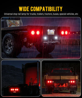 Partsam nighttime installation showing bright red signaling for safer driving benefit
