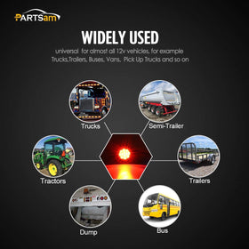 Partsam lifestyle shot on truck at night highlighting enhanced marker visibility