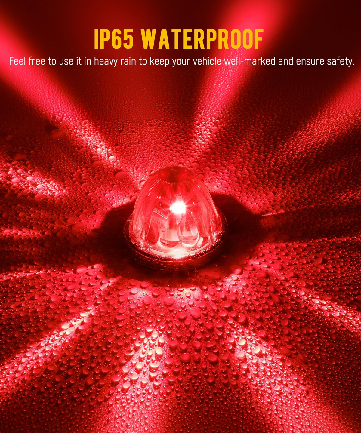 Partsam red beam starburst pattern enhancing nighttime clarity