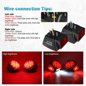 Partsam red mini oval side marker close-up offering reflective brake visibility