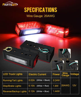 Partsam lights mounted on boat trailer in water showing submersible reliability