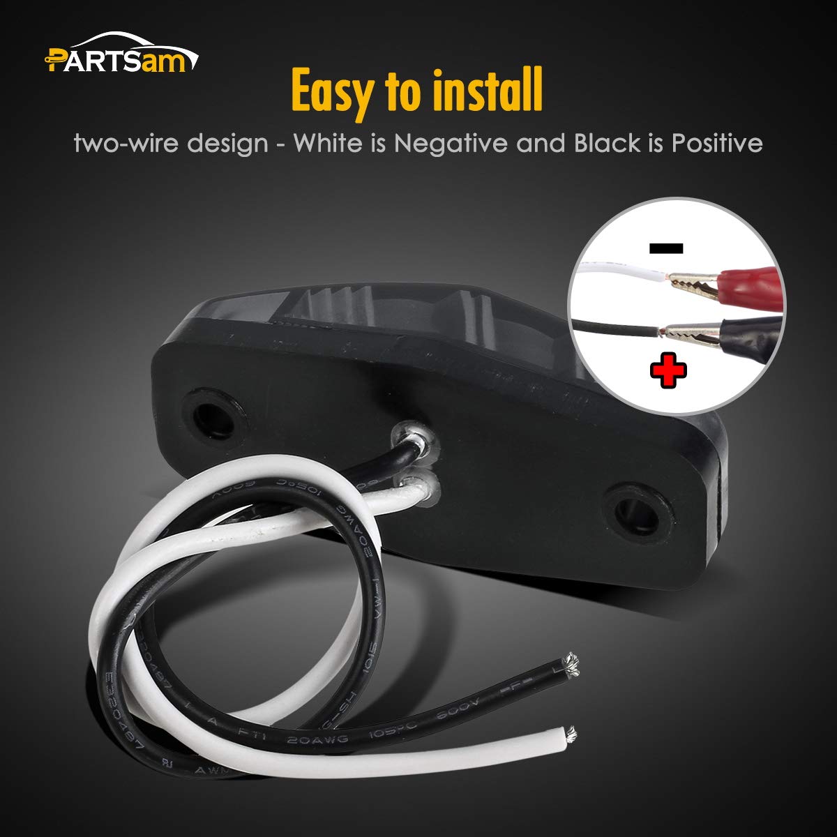 Partsam surface-mounted on trailer side demonstrating low-profile fit and weather resistance
