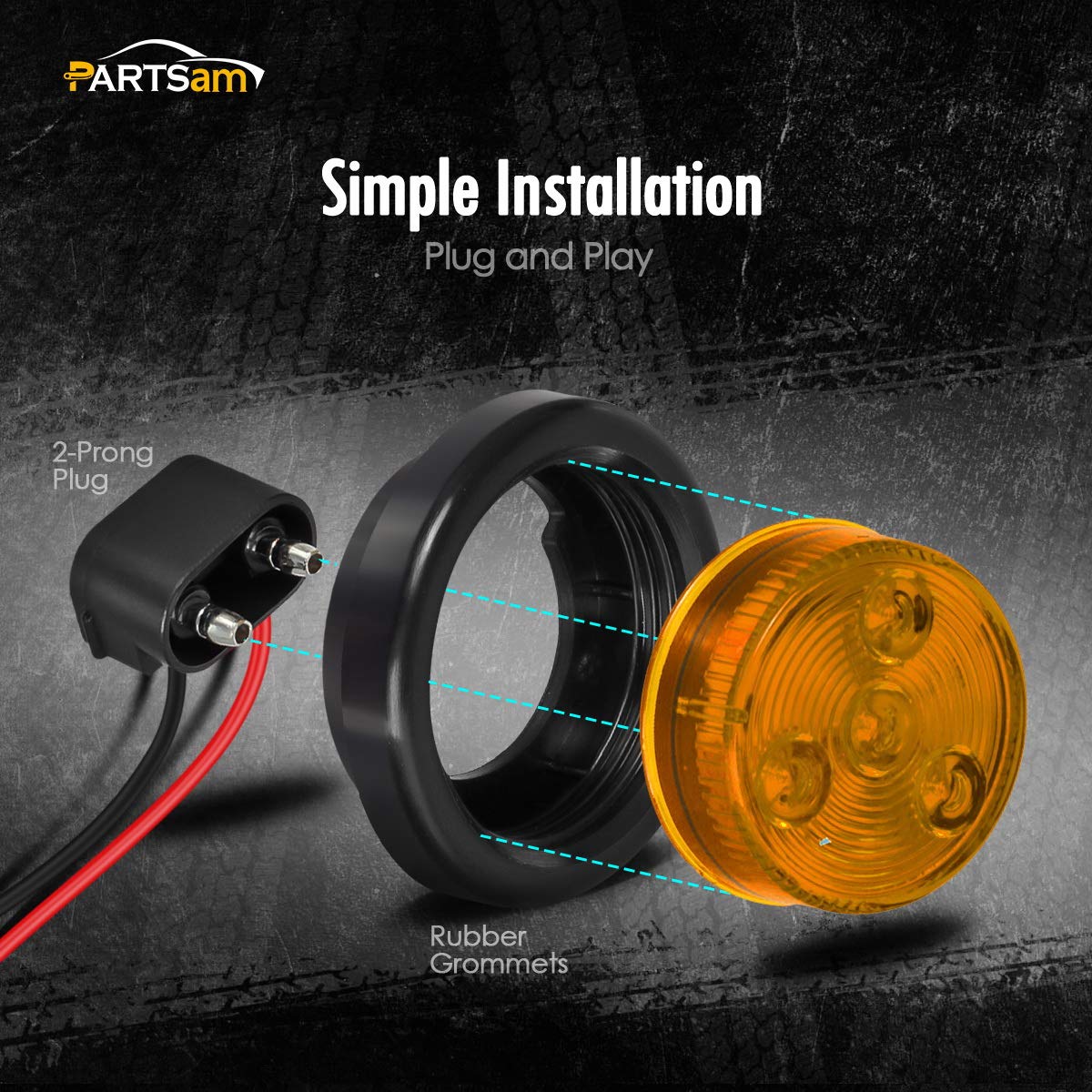 Partsam installed on trailer side demonstrating improved visibility and road safety