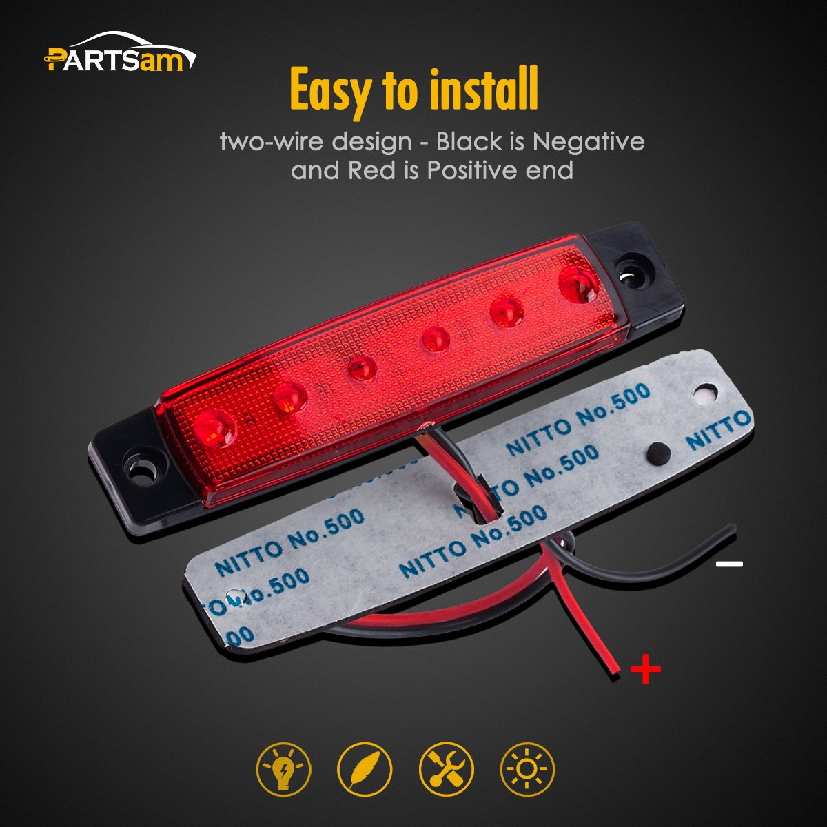 Partsam mounted on trailer side demonstrating improved road visibility