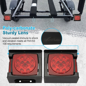 Partsam mounted on trailer rear demonstrating secure fit and improved visibility