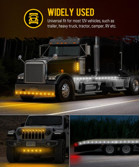 Partsam at night with amber output showing clear turn signal visibility