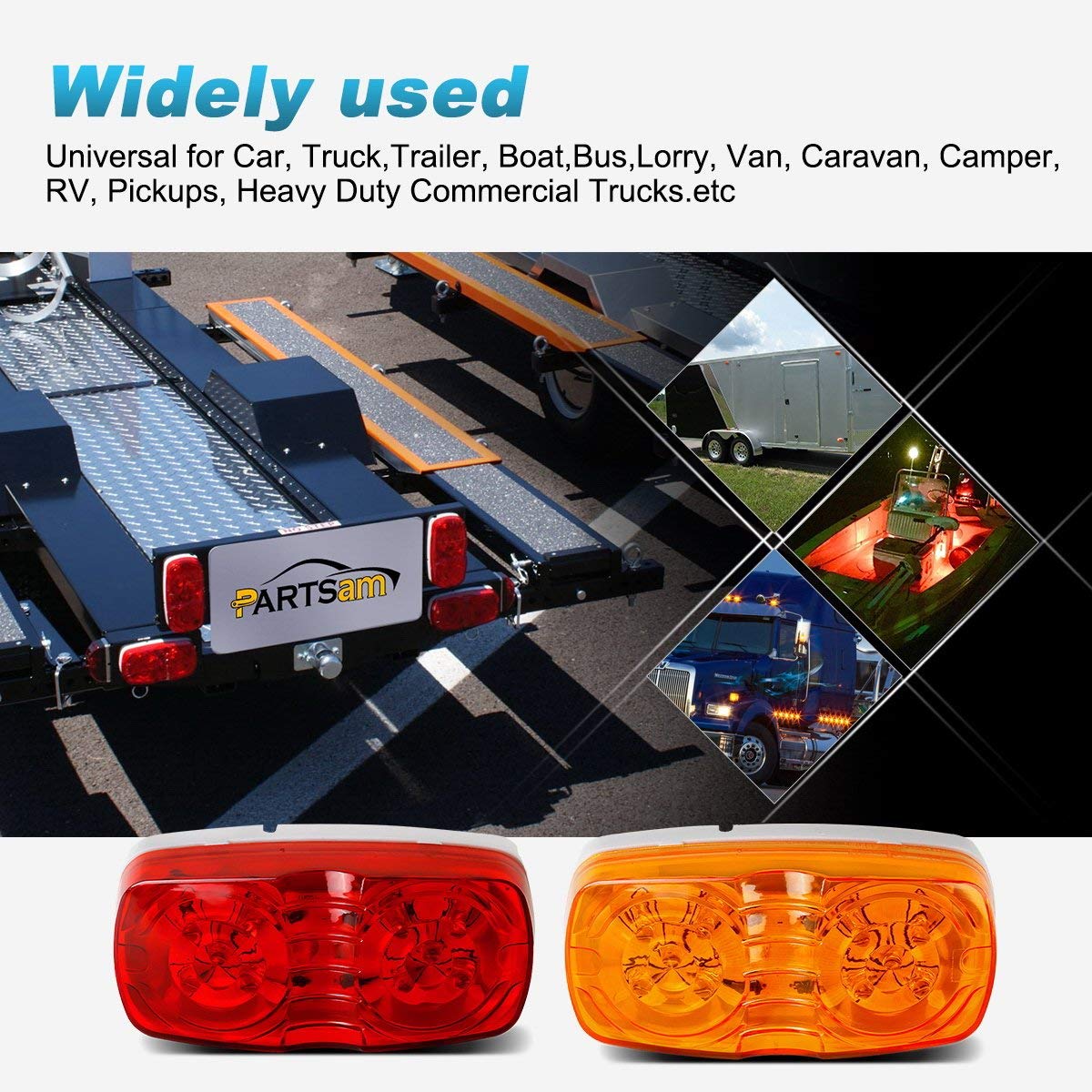 Partsam night visibility demo showing bright LED output improving road conspicuity