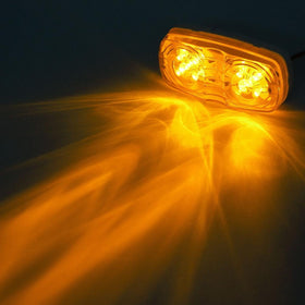 Partsam at night on truck rear demonstrating bright amber visibility for safety