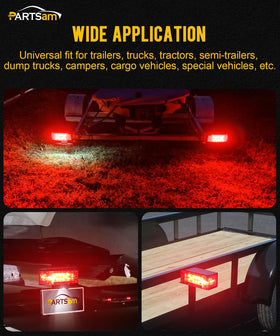 Partsam nighttime brake and turn signal demo enhancing road safety visibility