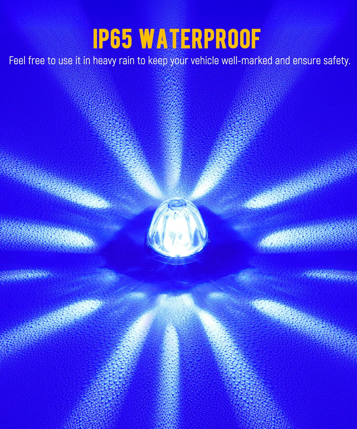 Partsam red light nighttime output showing bright marker visibility
